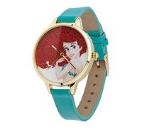 Disney Original Ariel Armbanduhr mit Metallgehäuse und PU Lederarmband