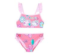 Disney Peppa Wutz Pig Bikini Mädchen | kleine Geschenke für Kinder | Bademode | Zweiteiler | Urlaub Must-Haves | Schwimmen | Badeanzug | Outdoor Spielzeug (DE/NL/SE/PL, Numerisch, 116, Regular, Pink)