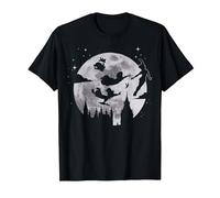Disney Peter Pan Flying By The Moon Silhouette T-Shirt, Herren, Schwarz, 5XL