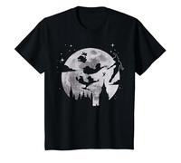 Disney Peter Pan Flying By The Moon Silhouette T-Shirt, Kinder, Schwarz, 92