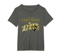 Disney Peter Pan Forever Lost Boys T-Shirt, Damen Große Größen, Anthrazit, 3X
