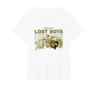 Disney Peter Pan Forever Lost Boys T-Shirt, Damen Große Größen, Weiß, 2X