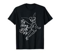 Disney Peter Pan Tinker Bell Fly Away With Me Outline T-Shirt