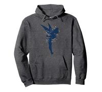 Disney Peter Pan Tinkerbell Americana Shadow Pullover Hoodie, Unisex für Erwachsene, Anthrazit Meliert, S