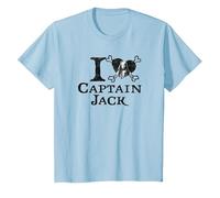 Disney Pirates of the Caribbean I Heart Captain Jack T-Shirt, Kinder, Himmelblau, 98