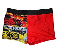 Disney Pixar Cars Jungen-Boxer-Badehose mit Lightning McQueen, Rot, 6 Jahre