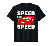 Disney Pixar Cars McQueen SPEED I AM SPEED Grafik-T-Shirt T-Shirt, Herren, Schwarz, 5XL