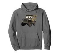 Disney Pixar Cars Sarge 1942 Jeep Veteran's Day Pullover Hoodie, Unisex für Erwachsene, Anthrazit, S