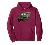 Disney Pixar Cars Sarge 1942 Jeep Veteran's Day Pullover Hoodie, Unisex für Erwachsene, Kastanienbraun, XL