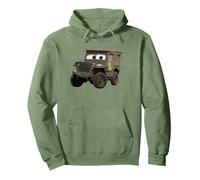 Disney Pixar Cars Sarge 1942 Jeep Veteran's Day Pullover Hoodie, Unisex für Erwachsene, Salbeigrün, S