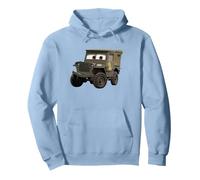 Disney Pixar Cars Sarge 1942 Jeep Veteran's Day Pullover Hoodie, Unisex für Erwachsene, Taubenblau, L