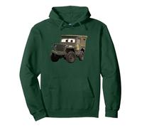 Disney Pixar Cars Sarge 1942 Jeep Veteran's Day Pullover Hoodie, Unisex für Erwachsene, Waldgrün, XL