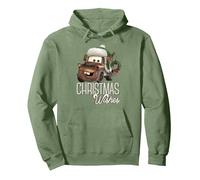 Disney Pixar Cars Tow Mater Weihnachten Wishes Portrait Pullover Hoodie, Unisex für Erwachsene, Salbeigrün, XL