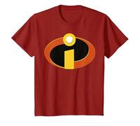 Disney Pixar Incredibles Simple Logo T-Shirt, Kinder, Cranberry, 128