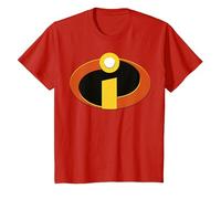 Disney Pixar Incredibles Simple Logo T-Shirt, Kinder, Rot, 128