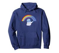 Disney Pixar Inside Out Sadness Rainbow Pullover Hoodie, Unisex für Erwachsene, Marineblau, XXL