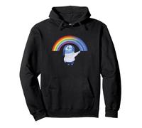 Disney Pixar Inside Out Sadness Rainbow Pullover Hoodie, Unisex für Erwachsene, Schwarz, XL