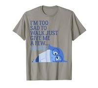 Disney Pixar Inside Out Sandness Too Sad To Walk T-Shirt T-Shirt, Herren, Schiefergrau, S
