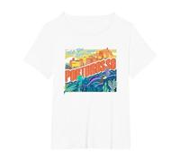 Disney Pixar Luca Portorosso Wish You Were Here T-Shirt, Damen Große Größen, Weiß, 2X