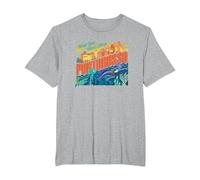 Disney Pixar Luca Portorosso Wish You Were Here T-Shirt, Herren Große Größen, Grau Meliert, 2X Tall