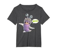 Disney Pixar Monsters Inc. Boo Dance Graphic T-Shirt T-Shirt, Damen Große Größen, Anthrazit Meliert, 2X