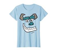 Disney Pixar Monsters Inc. Sulley Face T-Shirt, Damen, Himmelblau, S