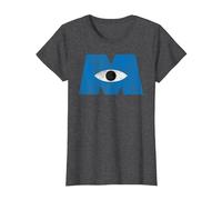 Disney Pixar Monsters University Distressed Logo T-Shirt, Damen, Anthrazit Meliert, XS