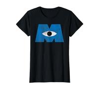 Disney Pixar Monsters University Distressed Logo T-Shirt, Damen, Schwarz, XS