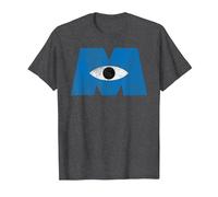Disney Pixar Monsters University Distressed Logo T-Shirt, Herren, Anthrazit Meliert, M