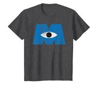Disney Pixar Monsters University Distressed Logo T-Shirt, Kinder, Anthrazit Meliert, 116