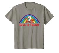 Disney Pixar Toy Story 4 Forky Rainbow Love is Trash T-Shirt, Kinder, Schiefergrau, 152