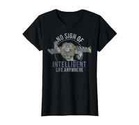 Disney Pixar Toy Story Buzz Lightyear No Intelligent Life T-Shirt, Damen, Schwarz, M