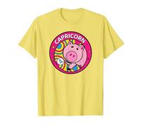 Disney Pixar Toy Story Hamm Zodiac Capricorn T-Shirt, Herren, Gelb, S