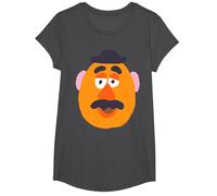 Disney Pixar Toy Story Mr. Potato Head Big Face T-Shirt, Mädchen, Anthrazit Meliert, L