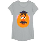 Disney Pixar Toy Story Mr. Potato Head Big Face T-Shirt, Mädchen, Grau Meliert, L