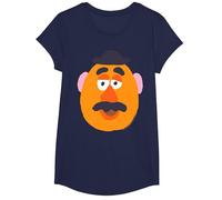 Disney Pixar Toy Story Mr. Potato Head Big Face T-Shirt, Mädchen, Marineblau, L