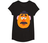 Disney Pixar Toy Story Mr. Potato Head Big Face T-Shirt, Mädchen, Schwarz, S