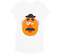 Disney Pixar Toy Story Mr. Potato Head Big Face T-Shirt, Mädchen, Weiß, M