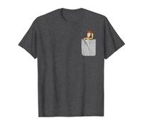 Disney Pixar Toy Story Woody T-Shirt mit Kunstdruck an der Tasche T-Shirt, Herren, Anthrazit Meliert, 6XL