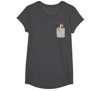 Disney Pixar Toy Story Woody T-Shirt mit Kunstdruck an der Tasche T-Shirt, Mädchen, Anthrazit Meliert, L