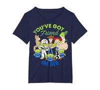 Disney Pixar Toy Story You've Got A Friend In Me Group Shot T-Shirt, Damen Große Größen, Marineblau, 2X
