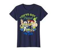 Disney Pixar Toy Story You've Got A Friend In Me Group Shot T-Shirt, Damen, Marineblau, XS