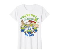Disney Pixar Toy Story You've Got A Friend In Me Group Shot T-Shirt, Damen, Weiß, M