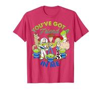 Disney Pixar Toy Story You've Got A Friend In Me Group Shot T-Shirt, Herren, Rot Meliert, L