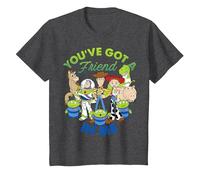 Disney Pixar Toy Story You've Got A Friend In Me Group Shot T-Shirt, Kinder, Anthrazit Meliert, 140