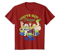 Disney Pixar Toy Story You've Got A Friend In Me Group Shot T-Shirt, Kinder, Cranberry, 128