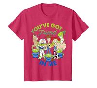 Disney Pixar Toy Story You've Got A Friend In Me Group Shot T-Shirt, Kinder, Rot Meliert, 116