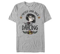 Disney Pixar Unisex Incredibles Dahling Simplified 2 Organic Short Sleeve T-shirt T-Shirt, Melange Grey, M