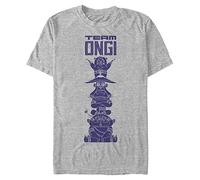Disney Pixar Unisex Raya The Last Dragon Team Ongi Organic Short Sleeve T-shirt T-Shirt, Melange Grau, M