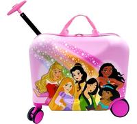 Disney Princess 2-in-1 Kinderkoffer und Aufsitzgepäck, leicht, mit Rädern, 45,7 cm